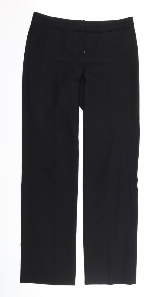 Womens UK Size 8 F&F Regular Fit Black Trousers
