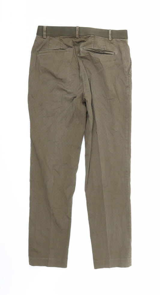 Womens UK Size 26 Uniqlo Regular Fit Green Trousers