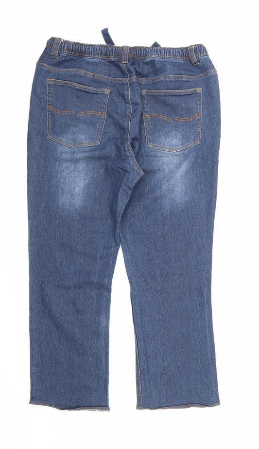 Cotton Traders Womens Blue  Denim Straight Jeans Size S L24 in