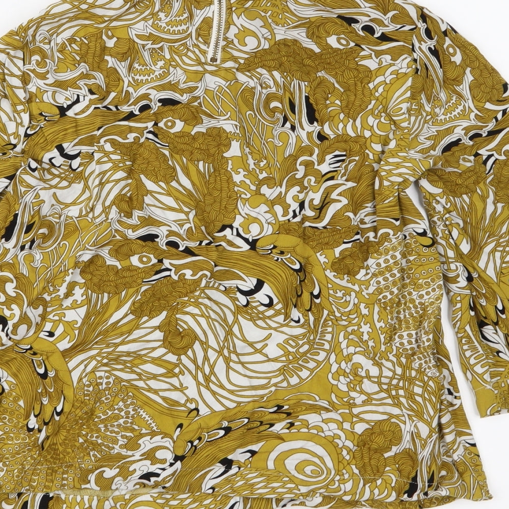 Womens UK Size 6 H&M Yellow Basic Blouse