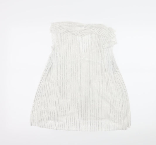 Womens UK Size M Mango White Basic Blouse