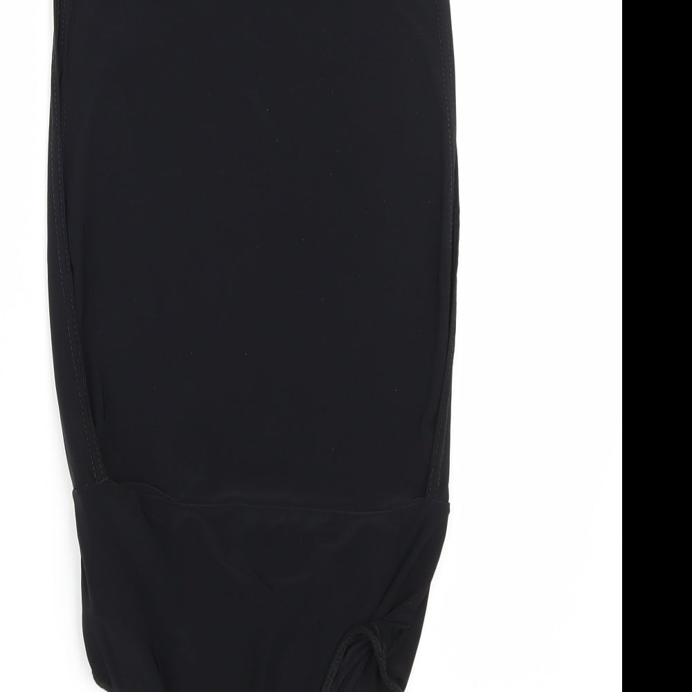 Missguided Womens Black Bodysuit One-Piece Size 6