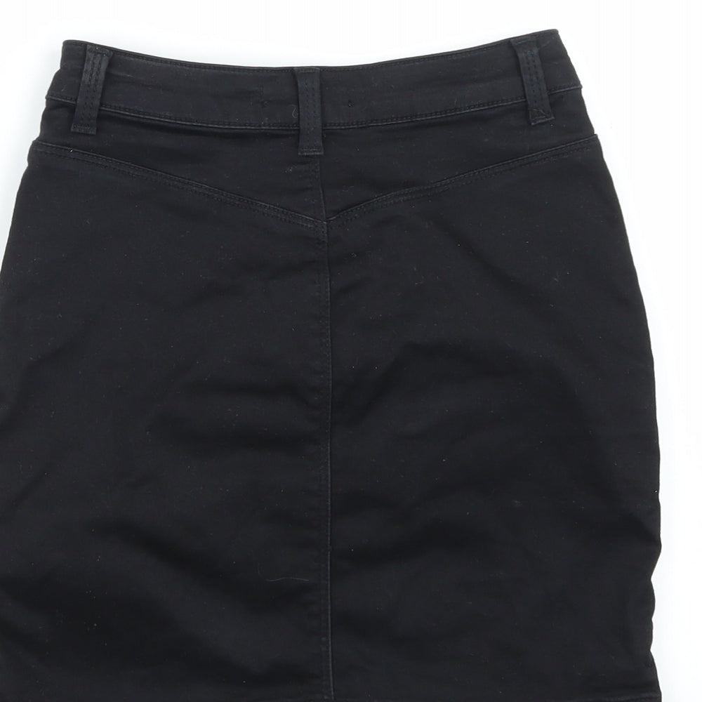 Missguided Womens Black A-Line Skirt Size 6