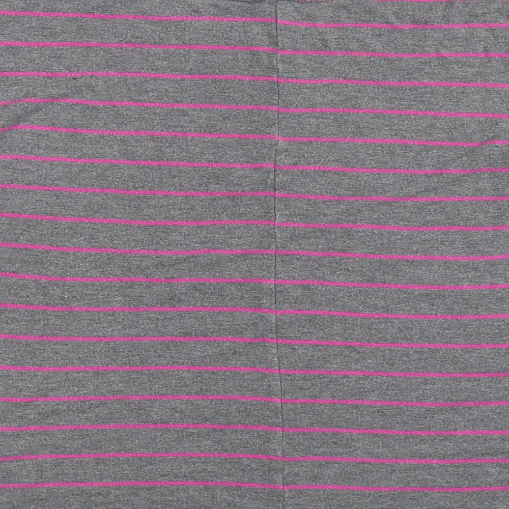 Divided Womens Grey Striped Pullover Sweatshirt Size L