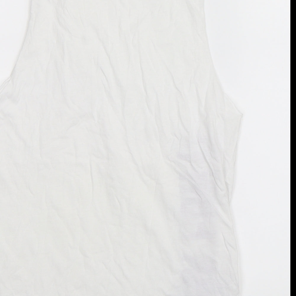 Newlook Womens White Basic Tank Size 8