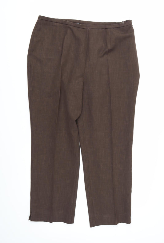 Womens UK Size 18 Berkertex Regular Fit Brown Trousers