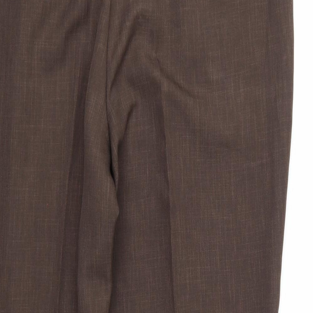 Berkertex Womens Brown Rayon Trousers Size 18 L26 in