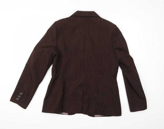 Dorothy Perkins Womens Brown Rayon Jacket Suit Jacket Size 14