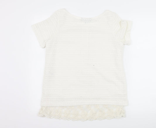 Womens UK Size 8 NEXT White Basic T-Shirt