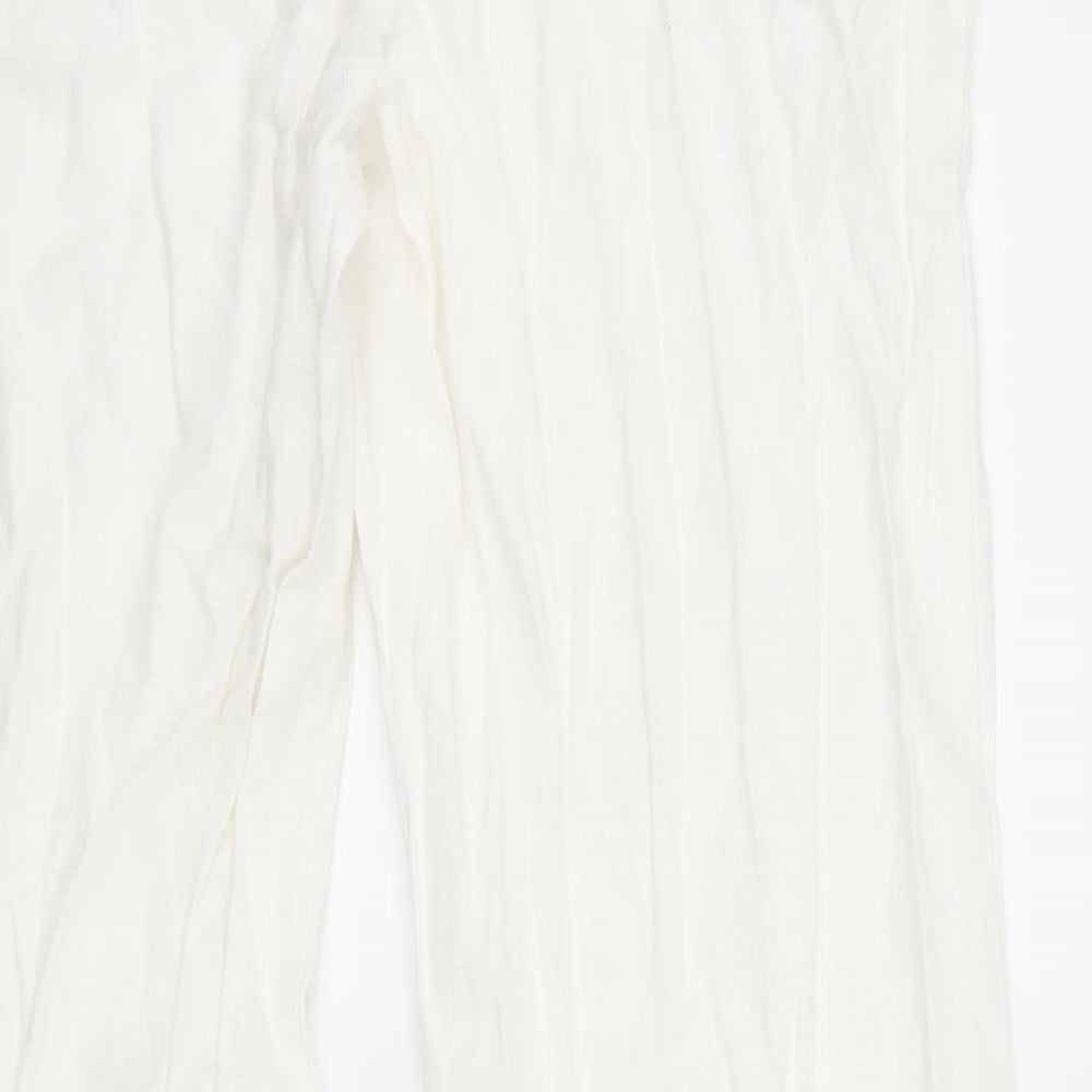 Womens UK Size 36 Marks and Spencer Regular Fit White Trousers