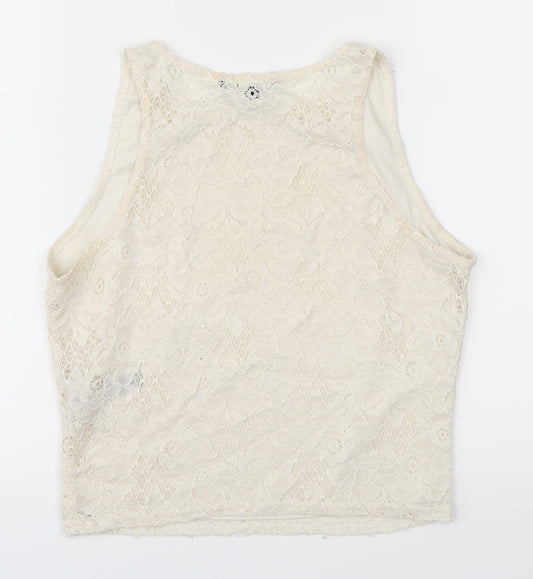 NewLook Womens White Basic T-Shirt Size 8