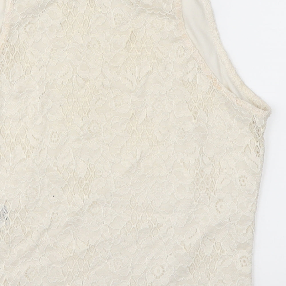 NewLook Womens White Basic T-Shirt Size 8