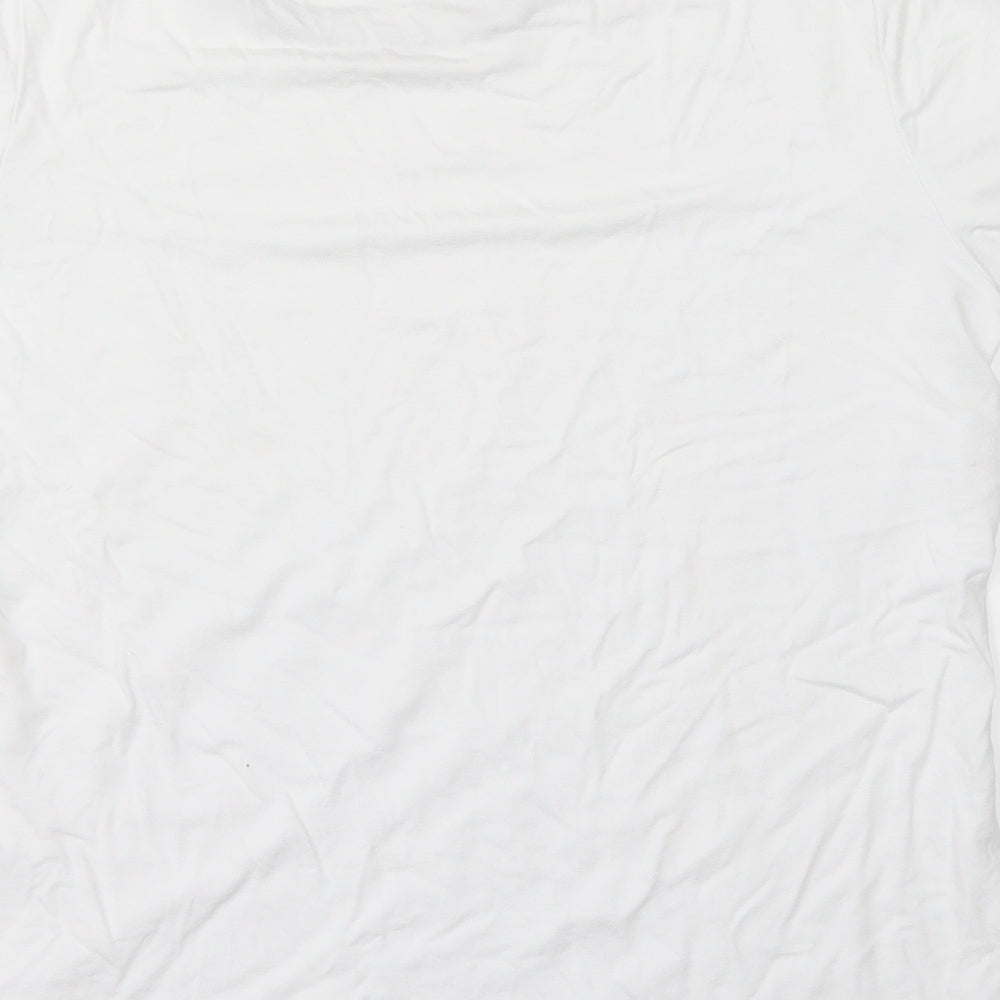 Womens UK Size 14 mona White Basic T-Shirt