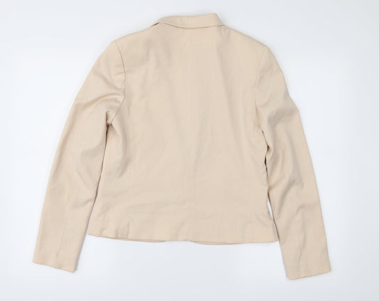 Divided Womens Beige   Jacket Suit Jacket Size 12