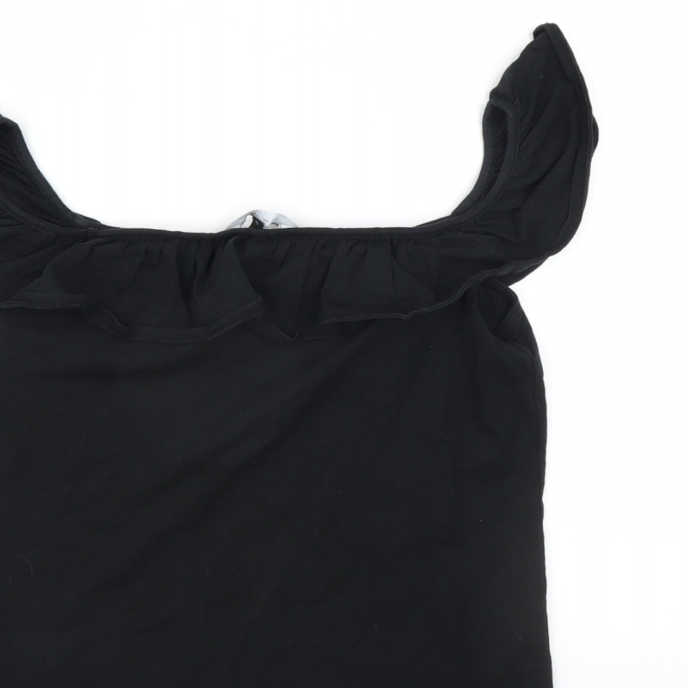 Womens UK Size 10 NewLook Black Basic Blouse