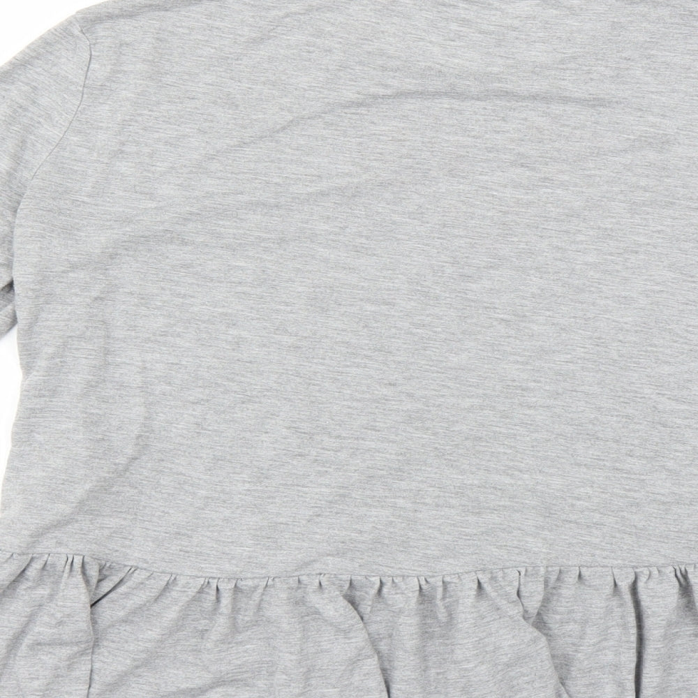 Womens UK Size 10 Nocozo Grey Basic Blouse