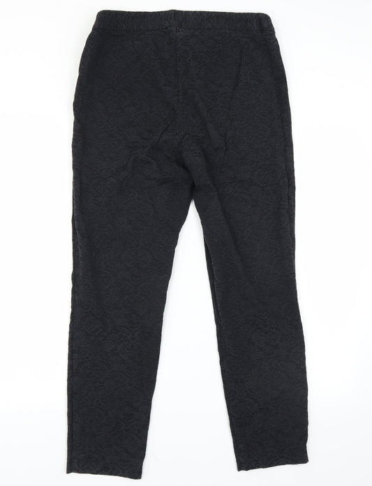 Womens UK Size 12 Marks and Spencer Regular Fit Black Trousers