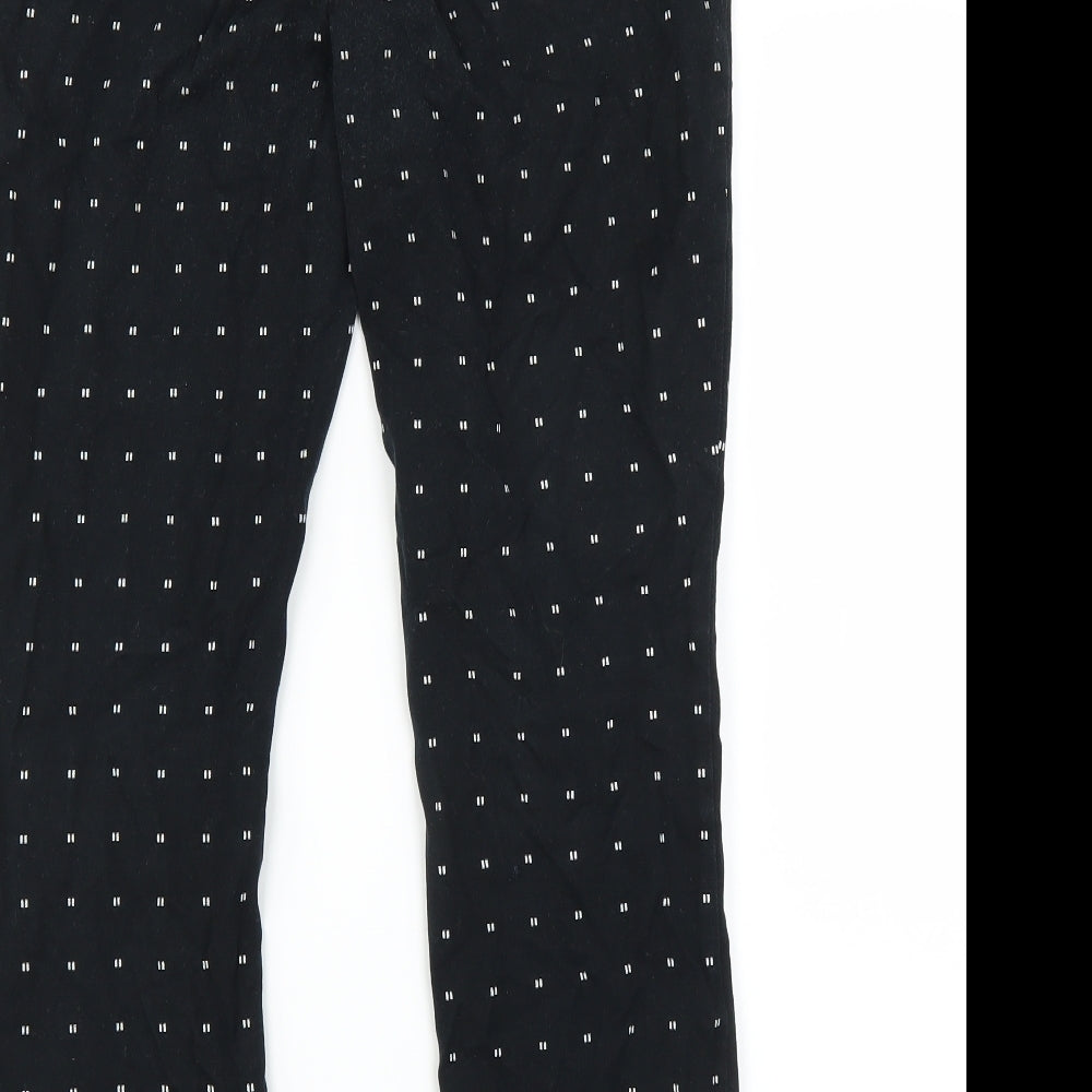 Womens UK Size 8 Gap Regular Fit Black Trousers