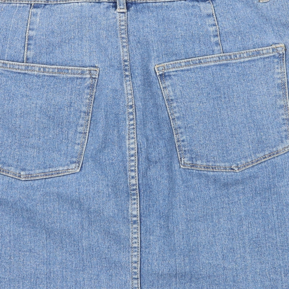 H&M Womens Blue  Denim A-Line Skirt Size 12