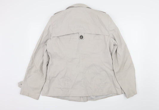 Autonomy Womens Grey Pea Coat Coat Size 16