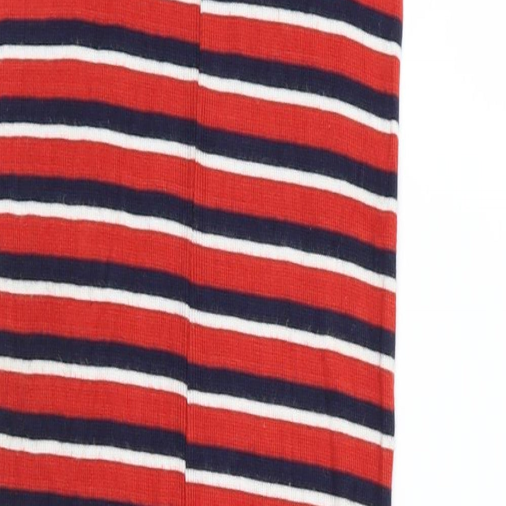 Pull&Bear Womens Multicoloured Striped Knit T-Shirt Dress Size S