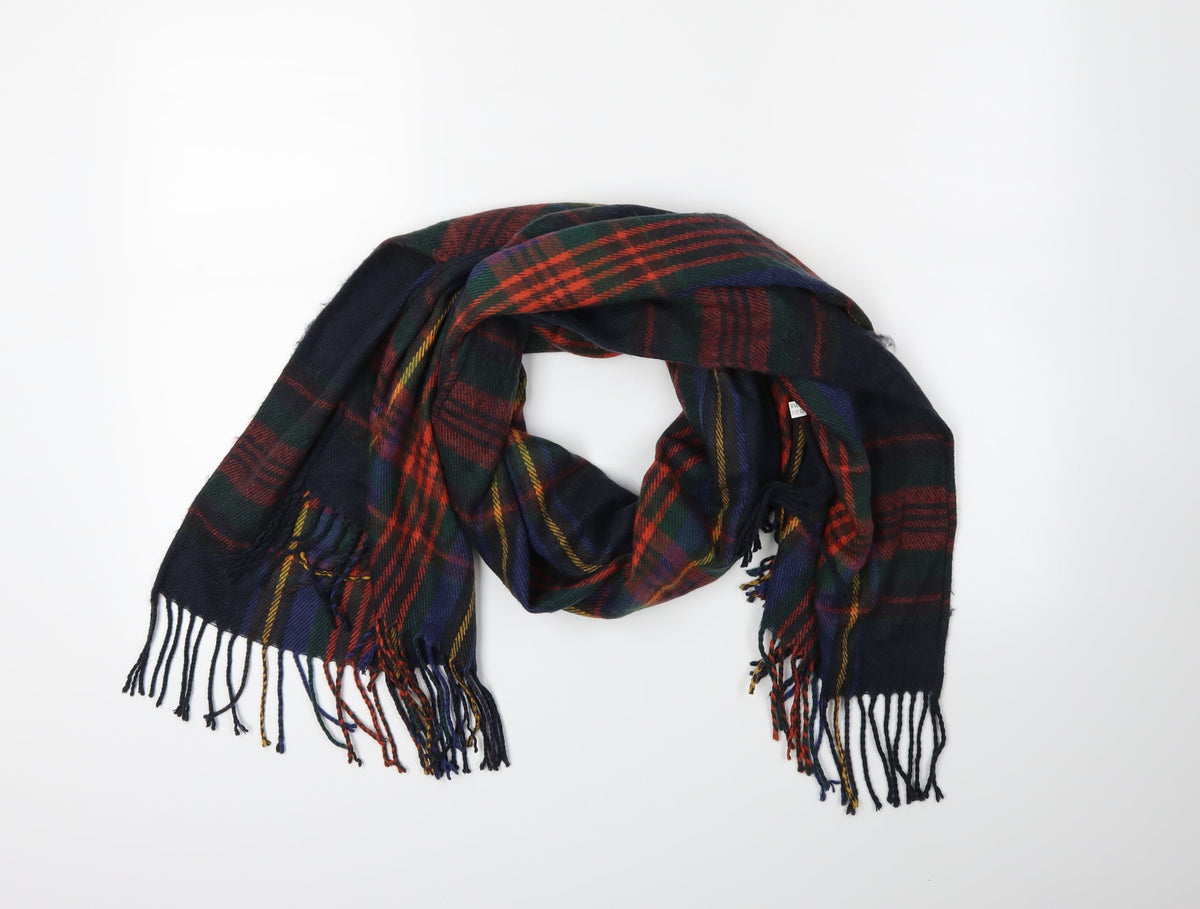Preworn Womens Blue Check Scarf