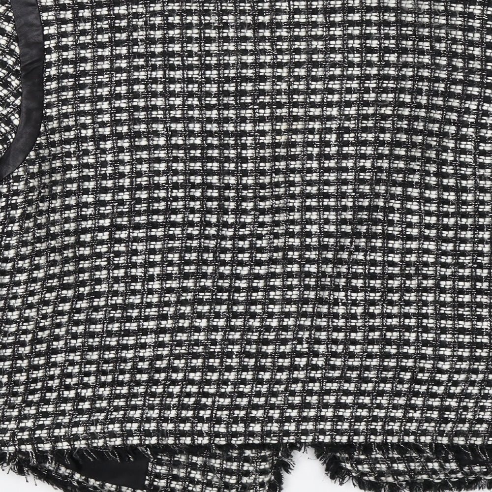 Warehouse Womens Grey Check Jacket Blazer Size 8