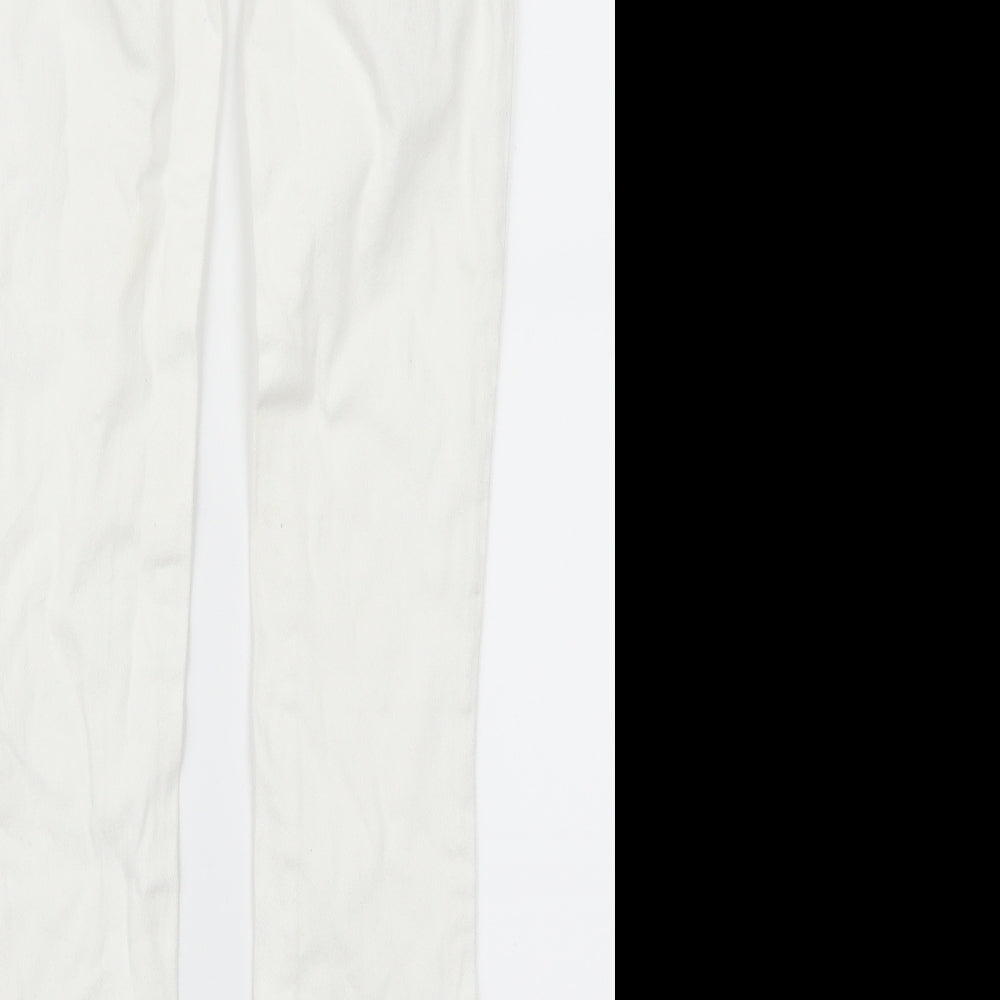 Miss Selfridge Womens White Denim Skinny Jeans Size 8 L30 in