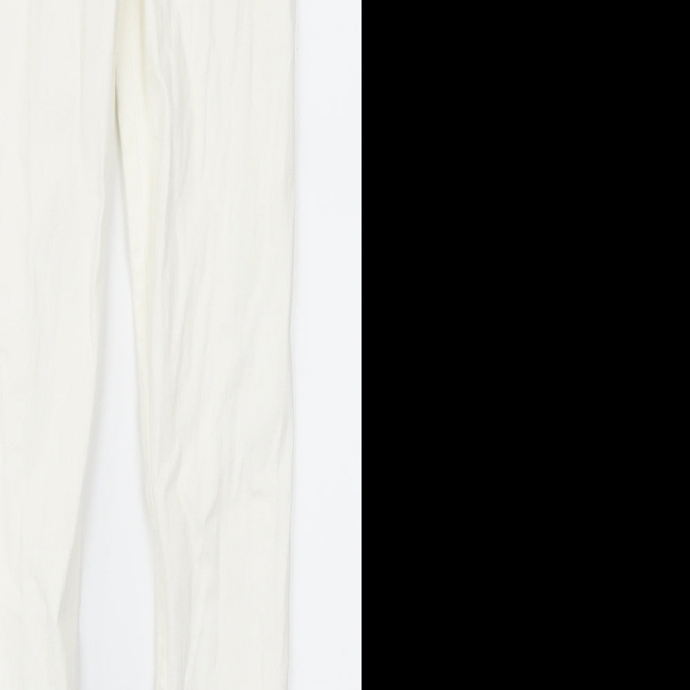 Topshop Womens White Denim Skinny Jeans Size 28 L29 in