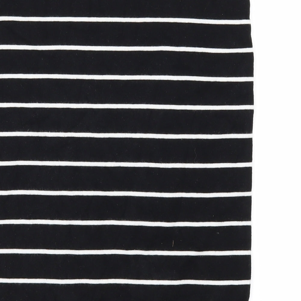 H&M Womens Black Striped Mini Skirt Size S