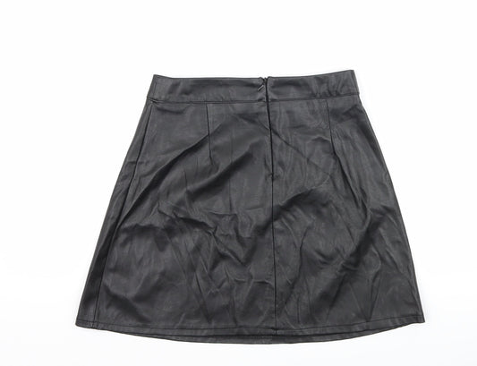 Boohoo Womens Black   A-Line Skirt Size 8