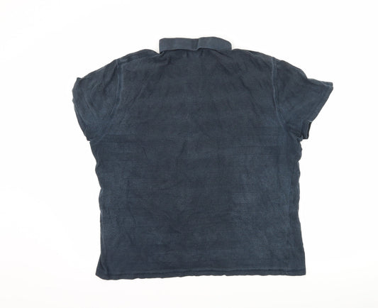 TU Mens Blue Polo Size L