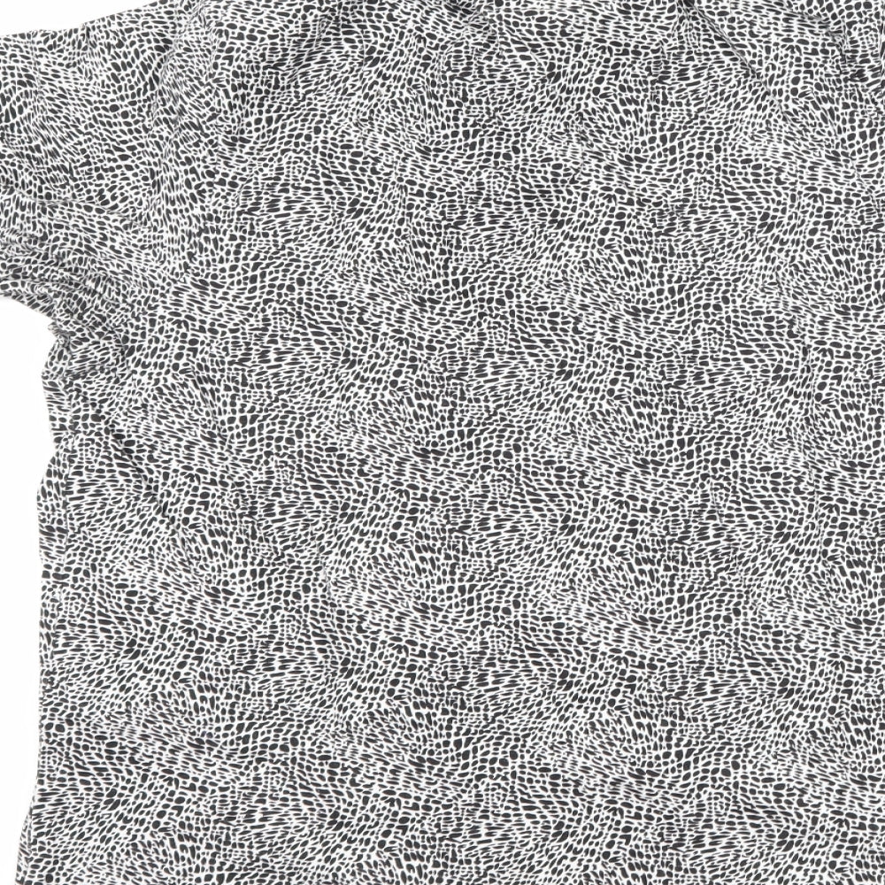 Cedar Wood State Mens Black Polka Dot Polo Size L