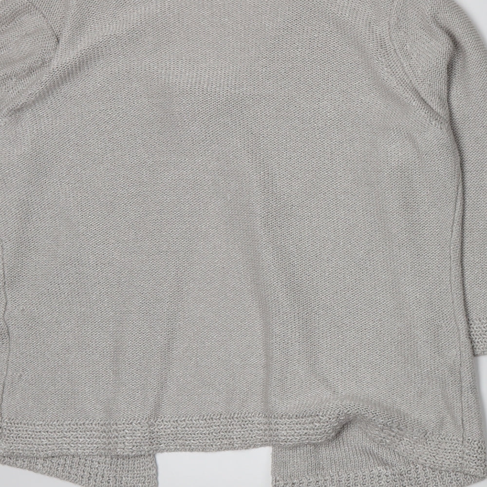 Per Una Womens Grey Knit Cardigan Jumper Size M