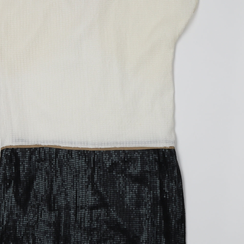 NEXT Womens White Colourblock A-Line Size 12