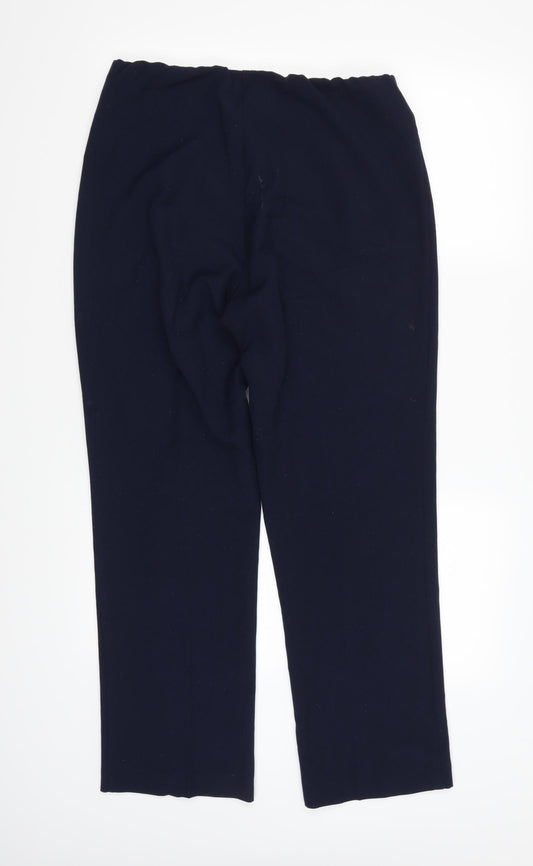 Arista Womens Blue Rayon Trousers Size 12 L28 in