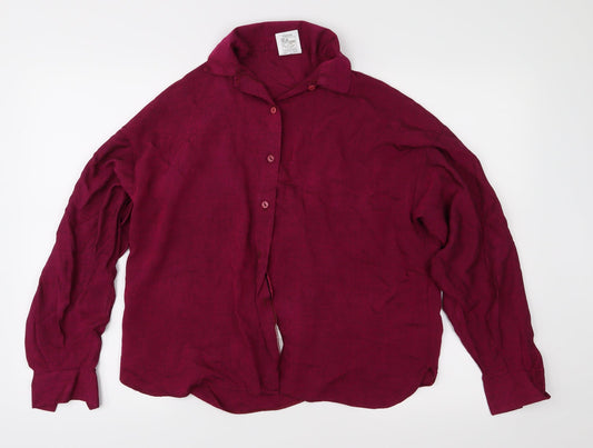 Preworn Womens Pink Basic Blouse Size 14