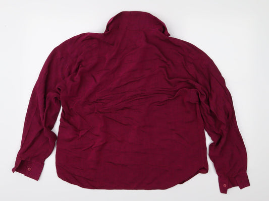 Preworn Womens Pink Basic Blouse Size 14
