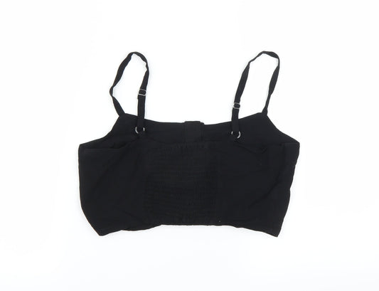 Womens UK Size 10 New Look Black Basic Blouse