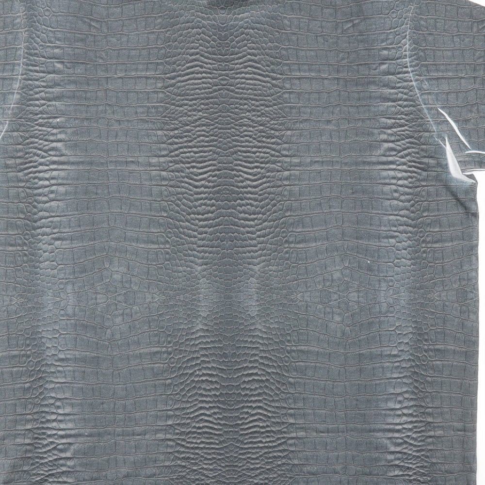 Womens UK Size L Preworn Grey Basic T-Shirt