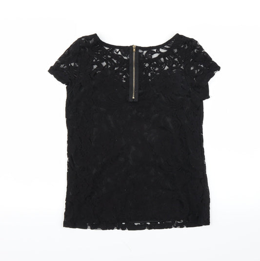 Womens UK Size 10 Alice & You Black Basic Blouse