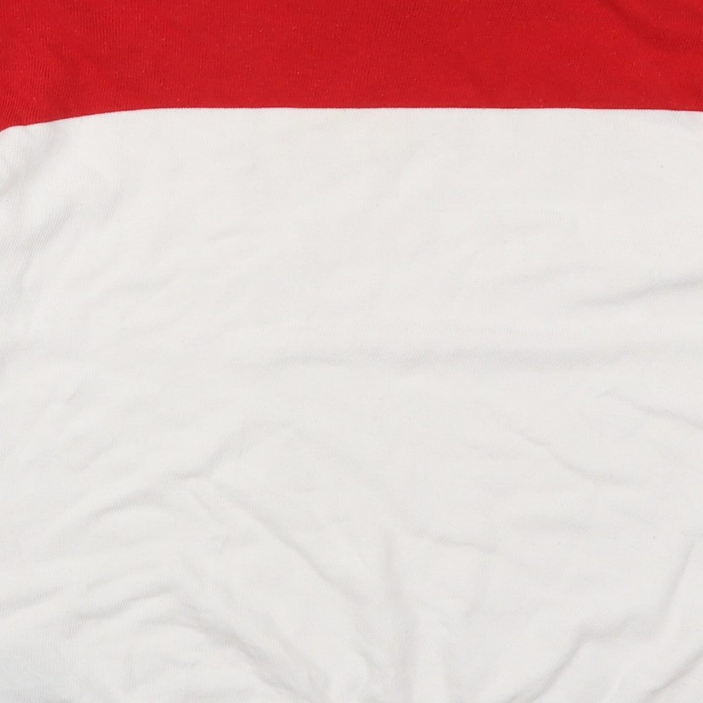 Preworn Mens Red Striped Pullover Jumper Size M - Welcome to the City of Champions