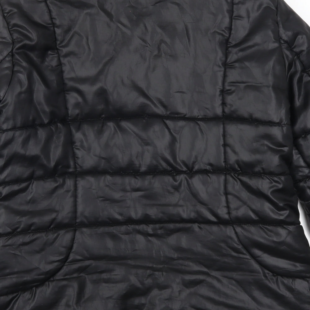 Promod Womens Black Quilted Coat Size 14