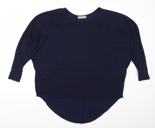 Cameo Rose Womens Blue Basic T-Shirt Size M