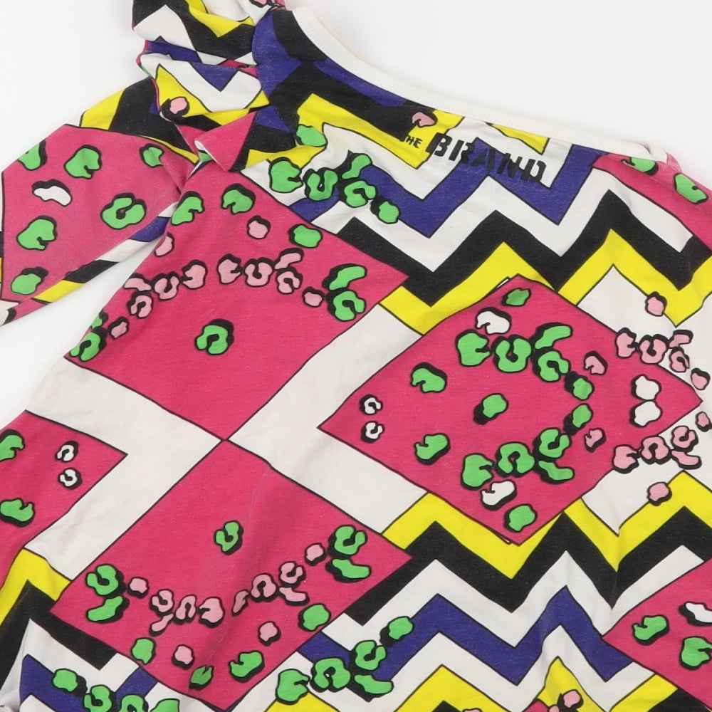 The Brand Girls Multicoloured Geometric Jersey Fit & Flare Size 12-18 Months