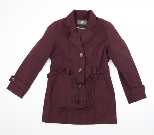 Womens UK Size 12 BHS Red Overcoat