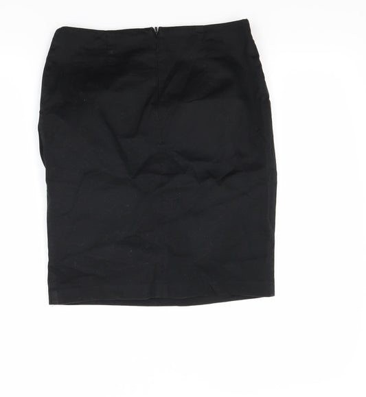 Oasis Womens Black  Canvas Mini Skirt Size 8