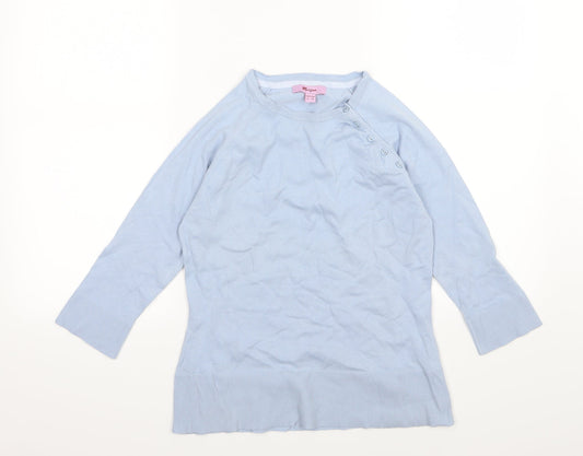 Monsoon Womens Blue Knit Pullover Jumper Size 12