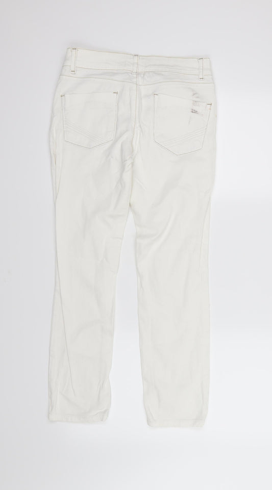 NEXT Womens White  Denim Skinny Jeans Size 8 L27 in