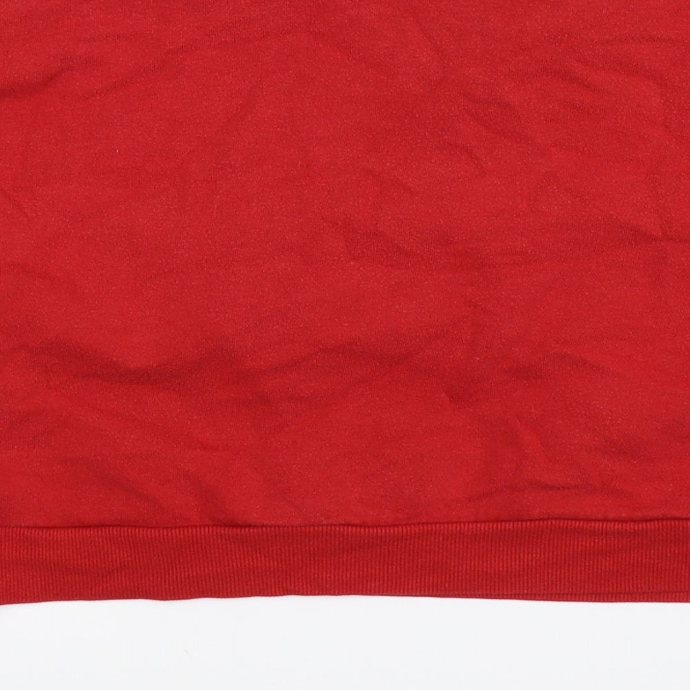 Divided Womens Red Pullover Sweatshirt Size S